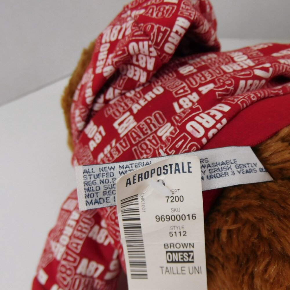 Aeropostale Brown Bear W/Hoodie 16" Plush 2007 Stuffed Animal - Picture 8 of 8